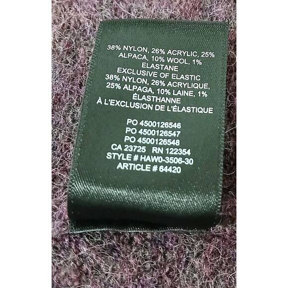 Babaton womens small alpaca merino soft wool Heather purple drop sleeve sweater - Picture 7 of 8